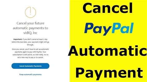 turn off auto payment paypal